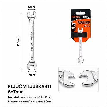 KMT otvoreni ključ 6x7 mm – Kmt style - Tip: dvostrani viljuškasti na lalafo.rs KMT otvoreni ključ 6x7 mm – Kmt style - Tip: dvostrani viljuškasti