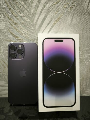 i̇phone 11pro max: IPhone 14 Pro Max, 128 ГБ, Deep Purple, Беспроводная зарядка, Face ID