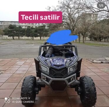 Uşaq üçün elektrik maşınları: 1000 manata alinib. tezedi. boyukdu iki neferlikdi. bahali