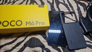 сотовый телефон fly fs458: Poco M6 Pro, 512 GB, rəng - Qara, Zəmanət, Barmaq izi, Face ID