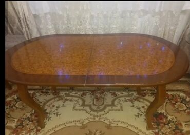 Masalar: Qonaq masası, İşlənmiş, Açılan, MDF, Oval masa