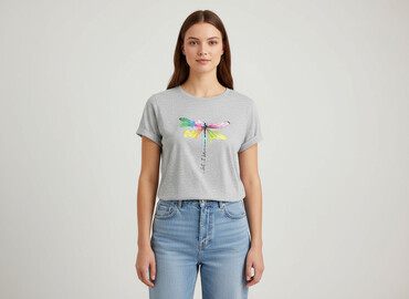 bluzki tureckie duże rozmiary: Shein, T-shirt damski, rozmiar M