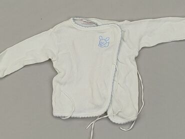 bluzka biała z kolnierzykiem: Bluzka, 0-3 m, stan - Dobry