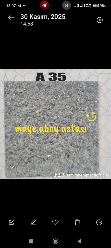 Malyar işləri: Xidmət: Maye Aboy Ustası Təklif olunan işlər: - Maye aboyun (liquid — 25