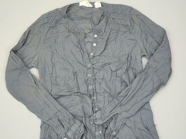 bluzki szara: Shirt, H&M, S (EU 36), condition - Good