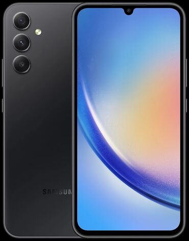 расрочка телефоны: Samsung Galaxy A34 5G, Б/у, 128 ГБ, цвет - Черный, 2 SIM