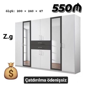 Divanlar: Yeni, Açılan, Düz dolab, Qarderob, paltar dolabı