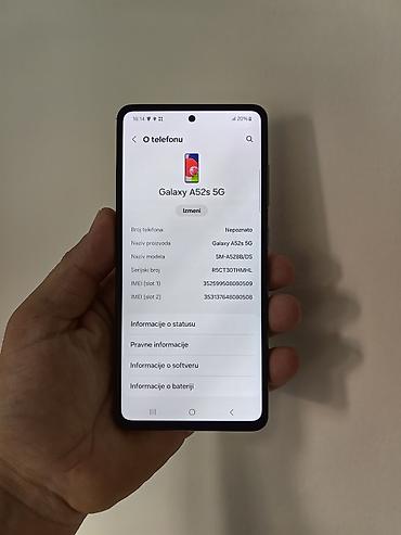 stari flip telefoni: Samsung A52s beli dual sim sim free sa 6/128 gb memorije. Dobro očuvan — 5