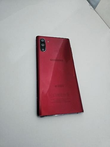 qapaqlı telefonlar: Samsung Note 10, rəng - Qırmızı, Barmaq izi — 1