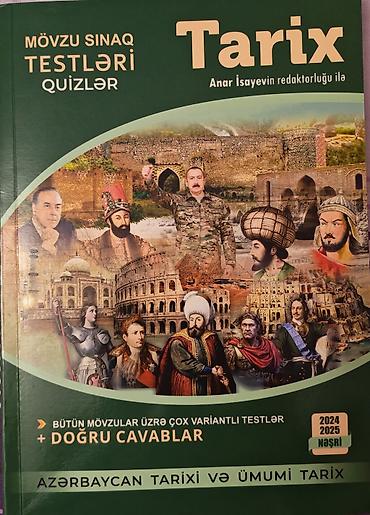 Testlər: Məhsul: “Tarix – Mövzu Sınaq Testləri, Quizlər” (Anar İsayevi̇n — 1