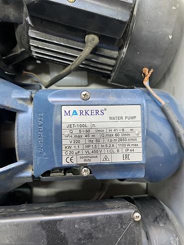 Үй жана бакча үчүн бардык: Поверхностный самовсасывающий насос MARKERS JET-100L Характеристики с — 1