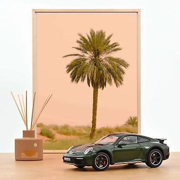 red 87: 🟢 Porsche 911 Dakar — 2023 — Oak Green Metallic — 1:18 — Norev Norev — 1