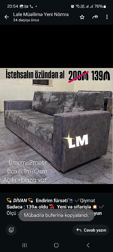 divan olcusu: Divan, Qonaq otağı üçün, Bazalı, Açılan, Kitab — 2