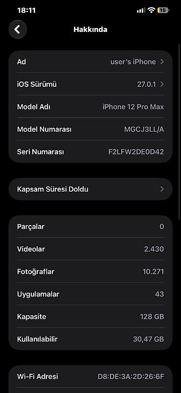 iphone 12 pro max islənmis: IPhone 12 Pro Max, Face ID — 8