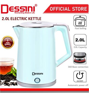 Elektrik çaydanları: Elektrik çaydan Dessini, 1.6 - 2 l, Yeni, Ünvandan götürmə, Pulsuz çatdırılma, Ödənişli çatdırılma