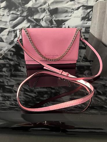 Çantalar: Kate Spade çantası. Çəhrayı rəngdə. Əlavə məlumat üçün WP üzərindən — 1