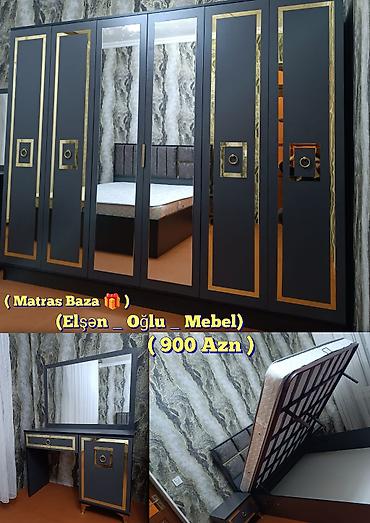 Yataq otağı mebel dəsti Tərkibi: - 5 qapılı qarderob: mərkəzdə 2 ədəd