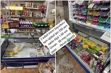 2 ədəd Vitrin Soyuducu tam işləkdi biri 250 azn satılır ölçü 1.50 sm