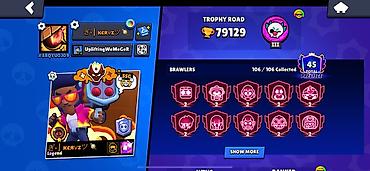 Игровой аккаунт Brawl Stars Основные характеристики: - Трофейный