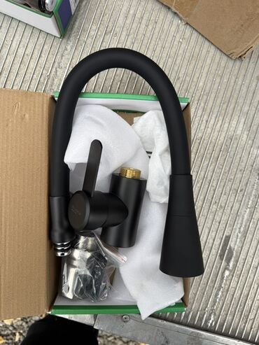 краник для кухни: Смеситель для кухни, матовый черный - Тип: однорычажный кухонный