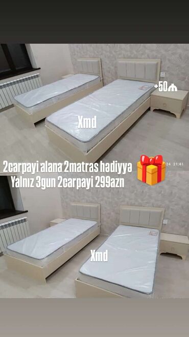 laminat ucuz qiymete: Yeni, Təknəfərlik çarpayı, Matras ilə