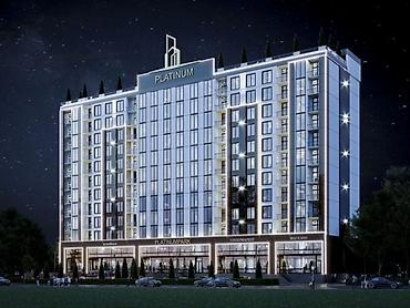 platinum residence: 1 комната, 54 м², Кок-Жар мкр 10 этаж, ПСО (под самоотделку) — 3