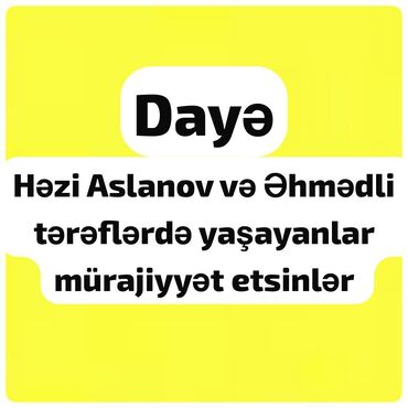 Marketinq, Reklam və PR: Dayə tələb olunur, 30-45 yaş, 6 ildən artıq təcrübə, 5/2