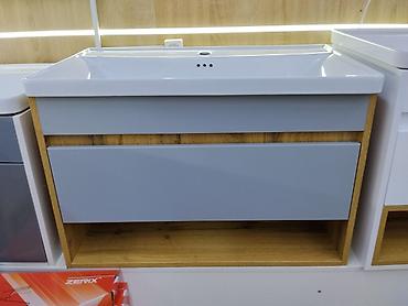 silver kitchen: Тумба с умывальником для ванной - Комплект: подвесная тумба с двумя — 1
