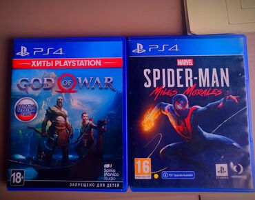 PS4 (Sony PlayStation 4): Продаю god of war и моралес состояние хорошее без царапин всё на