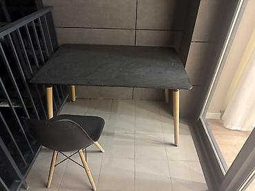karta: - Məhsul: Masa və oturacaq dəsti - Dizayn: Minimalist, skandinavi — 1