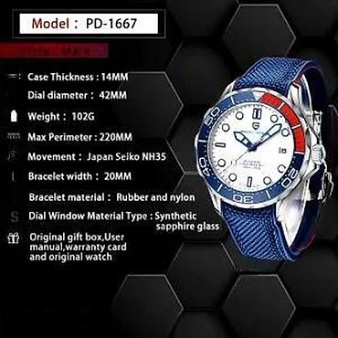 Ručni satovi: Pagani Design PD-1667 - Omega Seamaster Diver 300M Homage Potpuno nov — 11