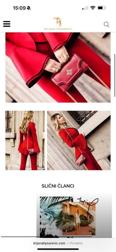 Sakoi: Dizajnerski sako - frak Biljane Tipsarević predivne crvene boje — 3