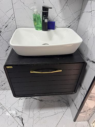 тумба для мойки: Hamam üçün asma mebel dəsti 100azn Tərkib: - Kvadrat formalı divar — 5