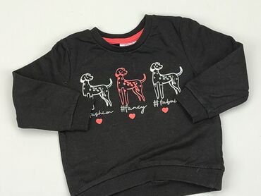 czarny ażurowy sweterek: Sweatshirt, So cute, 1.5-2 years, 86-92 cm, condition - Very good