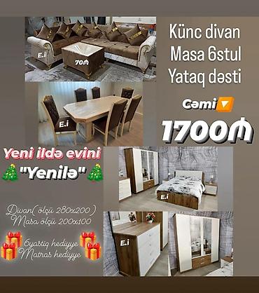 divan ucuz: *🎄Yeni ildə Evini "Yenilə"🎄* ENDİRİM ! *Yataq dəsti + Künc divan+ — 1