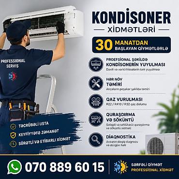 Kondisioner təmiri: Təmir, Split kondisionerlər, Təmizləmə, Zəmanətlə — 1