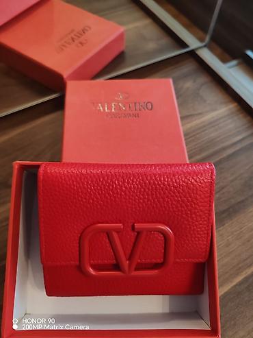 tommy hilfiger novcanik: Brend qadın pulqabıları dəsti 1) Valentino Garavani – qırmızı mini — 1