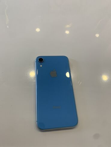 айфон в рассрочку ош: IPhone Xr, Колдонулган, 128 ГБ, Көгүлтүр, Заряддоочу түзүлүш, Каптама, 79 %