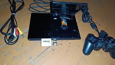 PS2 & PS1 (Sony PlayStation 2 & 1): PlayStation 2 Slim (SCPH-90008) oyun konsolu seti Komplekt: - PS2 — 1