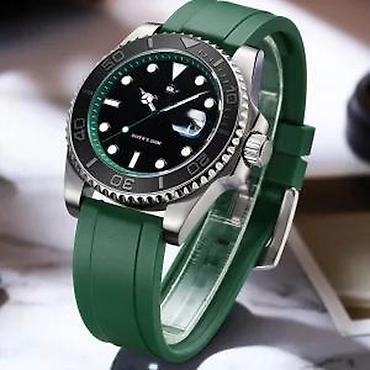 Ručni satovi: ADDIESDIVE AD2040 - 41mm -Zelena- Rolex YACHT-MASTER Homage Potpuno — 10
