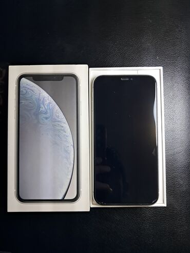 Apple iPhone: IPhone Xr, Б/у, 128 ГБ, Белый, Коробка, 77 %