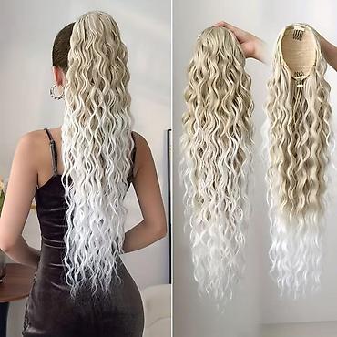 Perike i klipse: Ekstenzija rep (clip-in) – duga talasasta kosa - Tip: sintetička — 20