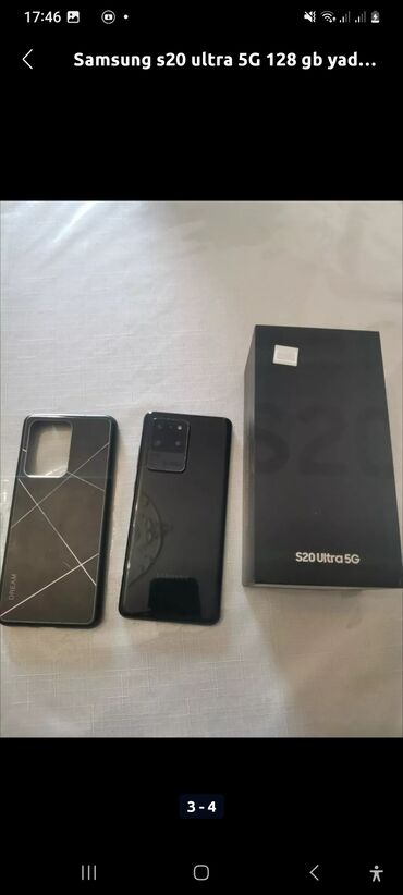 samsung s24 ultra qiymet: Samsung Galaxy S20 Ultra, 128 GB, rəng - Qara, İki sim kartlı