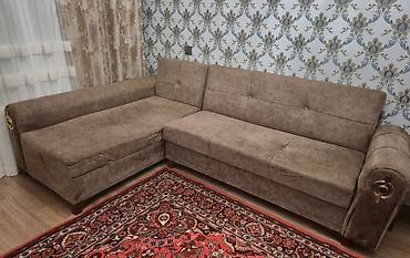 Divanlar: Künc divan, İşlənmiş, Açılan, Bazalı, Vеlur parça, Çatdırılma yoxdur — 2