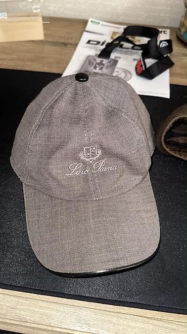 alt geyim: Loro Piana kepkasi tam original - Rəng: boz - Material: təbii toxuma — 1