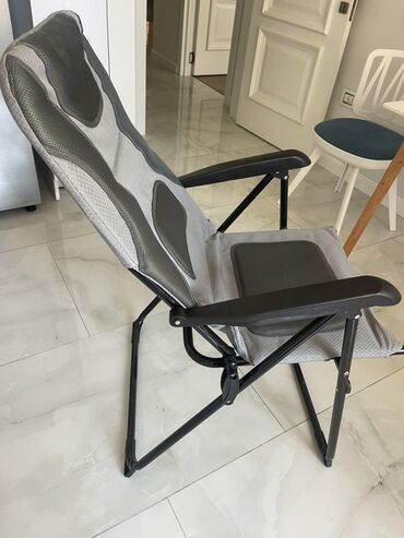 qedimi stul: Homecall markalı boz rəngli qatlana bilən kreslo, istirahət və səyahət