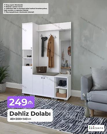 Dəhliz dolabı – 40×200×140 sm - Model: modul tipli dəhliz mebeli