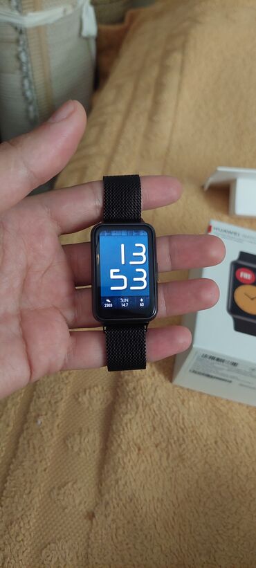apple watch 8 ultra: İşlənmiş, Smart qolbaq, Huawei, Bildirişlər, rəng - Qara