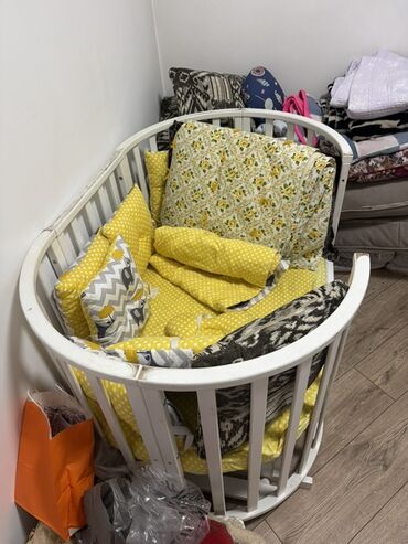 детскую кроватку кроватка к: Детская односпальная кровать, Б/у, Для девочки, Для мальчика, С матрасом, Дерево, Самовывоз