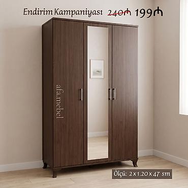 Üç qapılı dolablar təmiz laminatla 📌 Qiymət : 199₼ Ölçü : 2 x 1.20